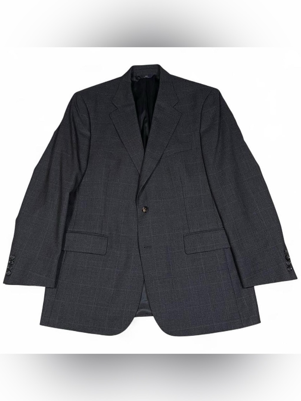 VTG Brooks Brothers Wool Grey/Black Puppytooth Blazer Men's Size 42R Sport Coat